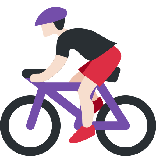 Person Biking: Light Skin Tone, the previous design