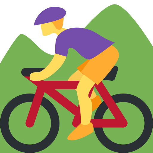 Person Mountain Biking, the previous design