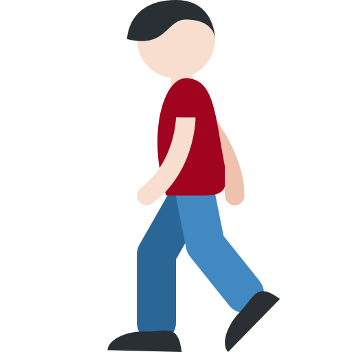 Person Walking: Light Skin Tone, the previous design
