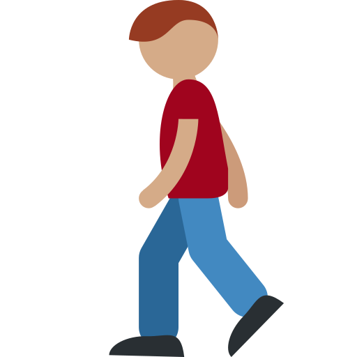 Person Walking: Medium Skin Tone, the previous design