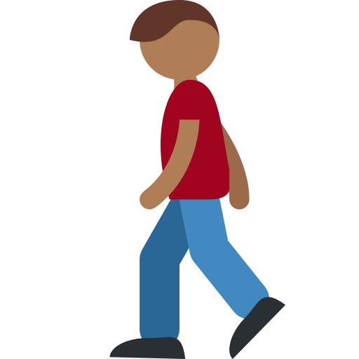 Person Walking: Medium-Dark Skin Tone, the previous design