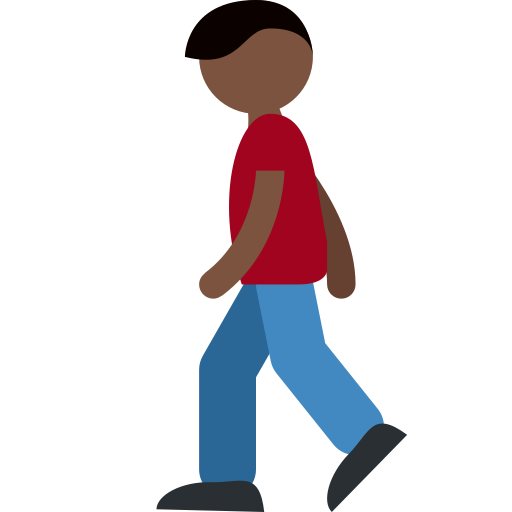 Person Walking: Dark Skin Tone, the previous design