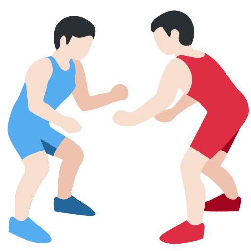 People Wrestling: Light Skin Tone, the previous design