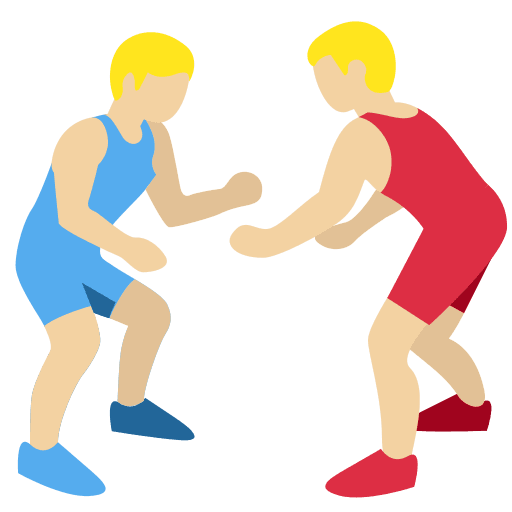 People Wrestling: Medium-Light Skin Tone, the previous design