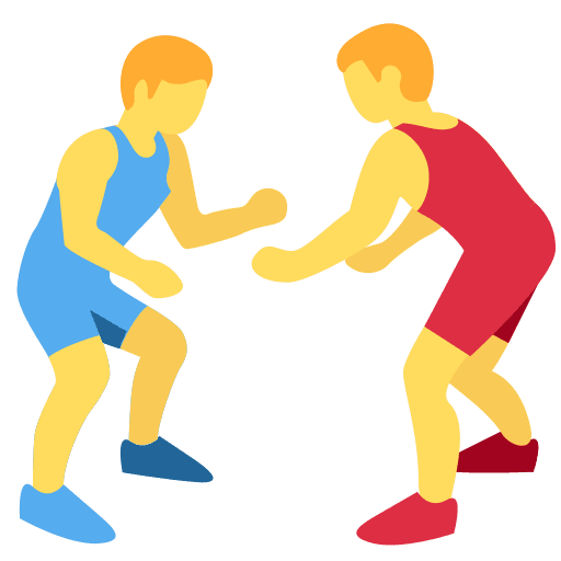 People Wrestling, the previous design