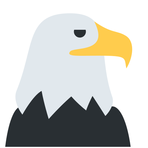 Eagle as drawn by Twitter / X in Twemoji 2.1.2