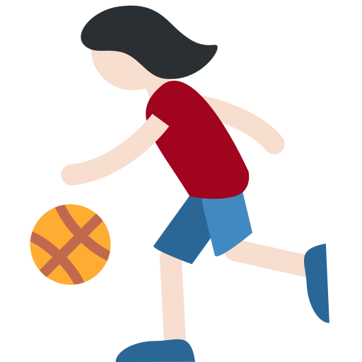 Person Bouncing Ball: Light Skin Tone, the previous design