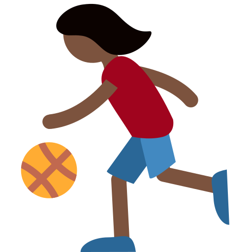 Person Bouncing Ball: Dark Skin Tone, the previous design