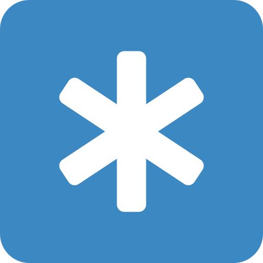 Keycap: * as drawn by Twitter / X in Twemoji 2.1.2