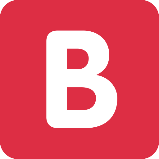 B Button (Blood Type) as drawn by Twitter / X in Twemoji 2.1
