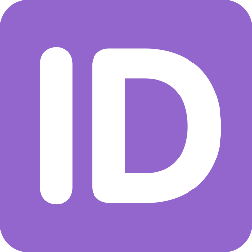 ID Button as drawn by Twitter / X in Twemoji 2.1