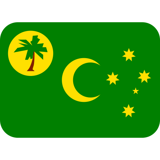 Flag: Cocos (Keeling) Islands as drawn by Twitter / X in Twemoji 2.1