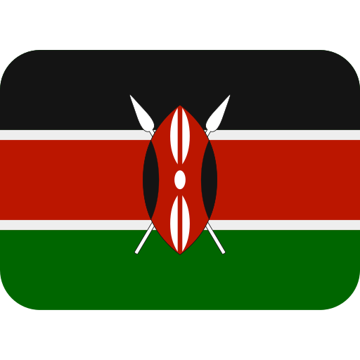 Flag: Kenya as drawn by Twitter / X in Twemoji 2.1