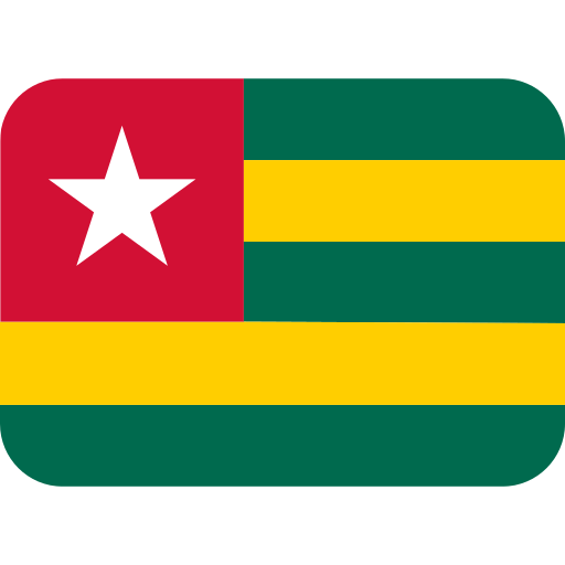 Flag: Togo as drawn by Twitter / X in Twemoji 2.1