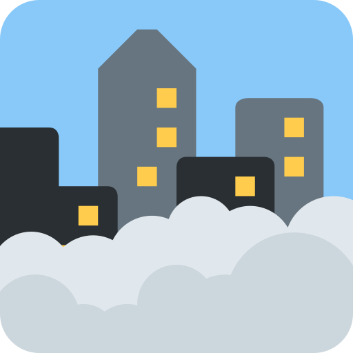 Foggy as drawn by Twitter / X in Twemoji 2.1