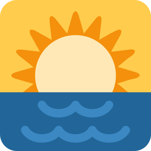 Sunrise as drawn by Twitter / X in Twemoji 2.1