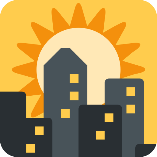 Coucher De Soleil as drawn by Twitter / X in Twemoji 2.1
