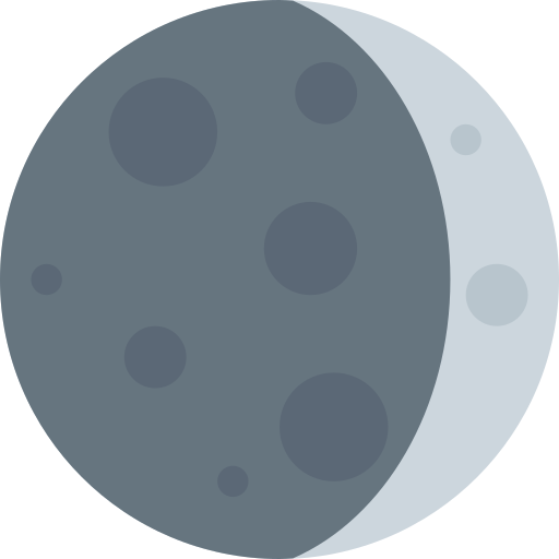 Waxing Crescent Moon as drawn by Twitter / X in Twemoji 2.1