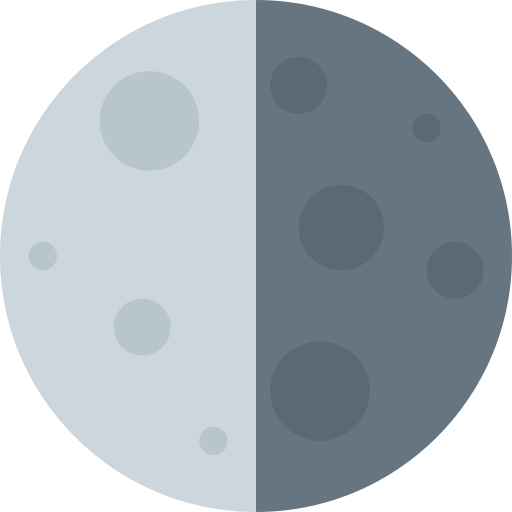 Last Quarter Moon as drawn by Twitter / X in Twemoji 2.1
