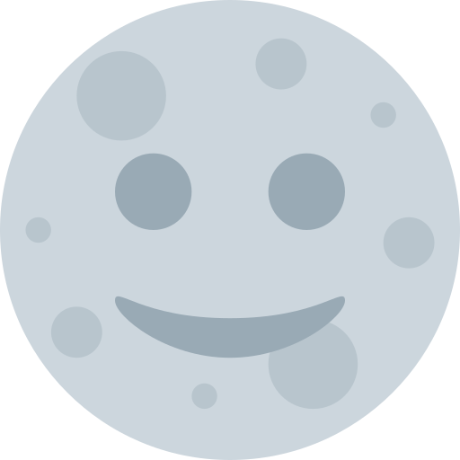 Full Moon Face as drawn by Twitter / X in Twemoji 2.1