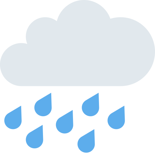 Cloud with Rain as drawn by Twitter / X in Twemoji 2.1