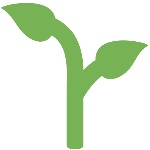Seedling as drawn by Twitter / X in Twemoji 2.1