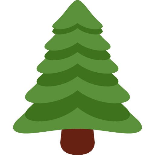 Evergreen Tree as drawn by Twitter / X in Twemoji 2.1