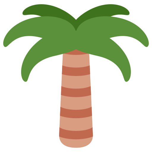 Palm Tree as drawn by Twitter / X in Twemoji 2.1