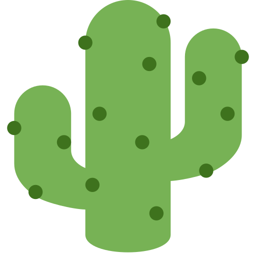 Cactus as drawn by Twitter / X in Twemoji 2.1