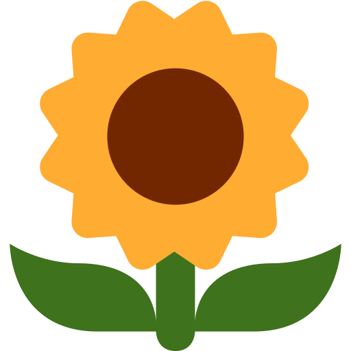 Sunflower as drawn by Twitter / X in Twemoji 2.1