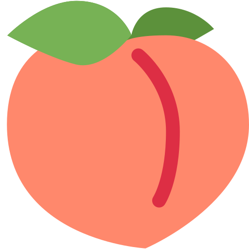 Peach as drawn by Twitter / X in Twemoji 2.1