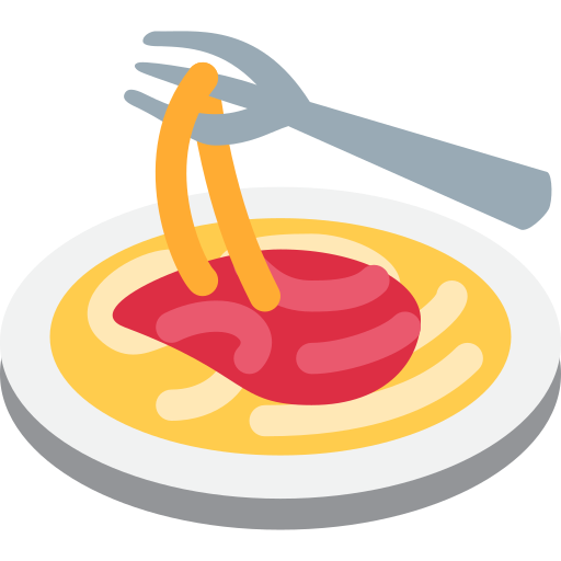 Spaghetti as drawn by Twitter / X in Twemoji 2.1