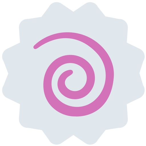 Fish Cake with Swirl as drawn by Twitter / X in Twemoji 2.1