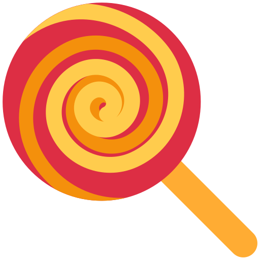 Lollipop as drawn by Twitter / X in Twemoji 2.1