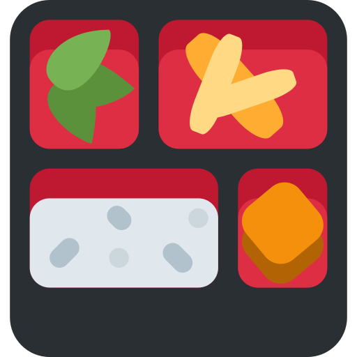 Bento Box as drawn by Twitter / X in Twemoji 2.1