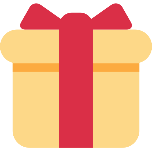 Wrapped Gift as drawn by Twitter / X in Twemoji 2.1