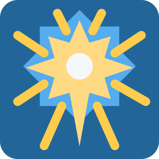 Fireworks as drawn by Twitter / X in Twemoji 2.1