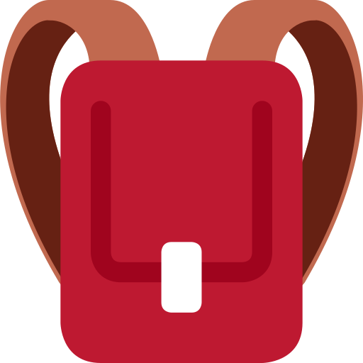 Backpack as drawn by Twitter / X in Twemoji 2.1
