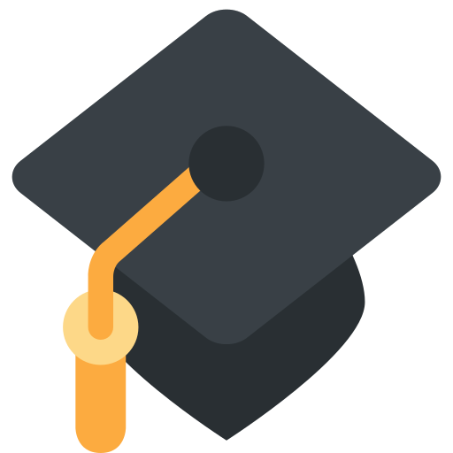 Graduation Cap as drawn by Twitter / X in Twemoji 2.1