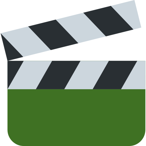 Clapper Board as drawn by Twitter / X in Twemoji 2.1