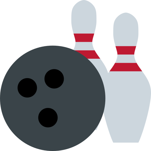 Bowling as drawn by Twitter / X in Twemoji 2.1