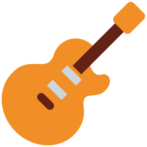 Guitar as drawn by Twitter / X in Twemoji 2.1