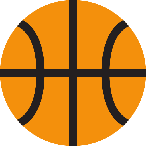 Basketball as drawn by Twitter / X in Twemoji 2.1