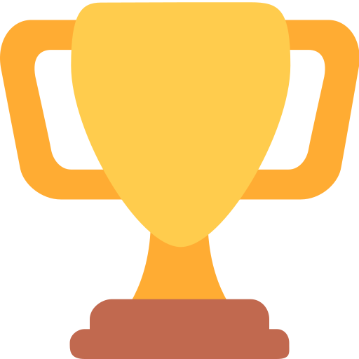 Trophy as drawn by Twitter / X in Twemoji 2.1