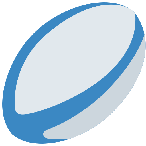 Rugby Football as drawn by Twitter / X in Twemoji 2.1