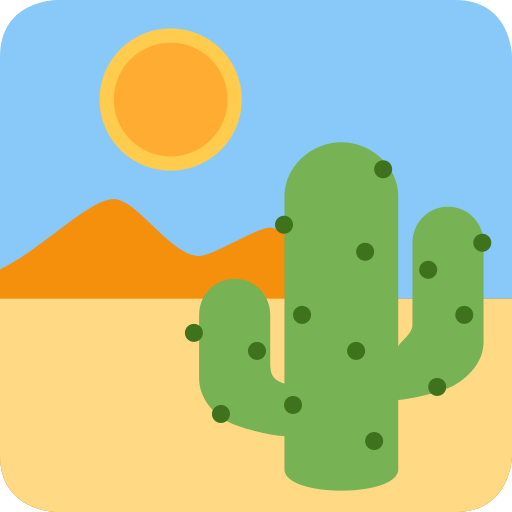 Desert as drawn by Twitter / X in Twemoji 2.1