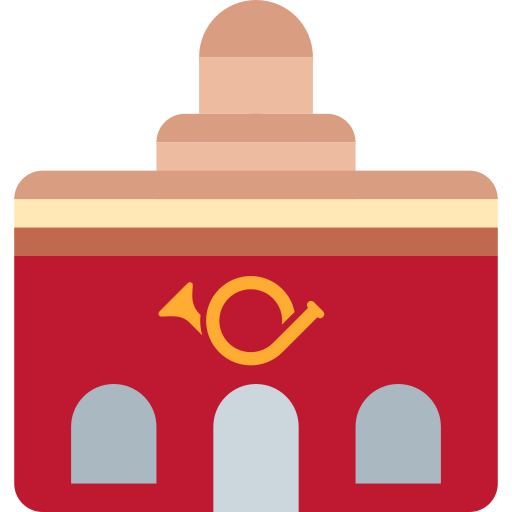 Post Office as drawn by Twitter / X in Twemoji 2.1
