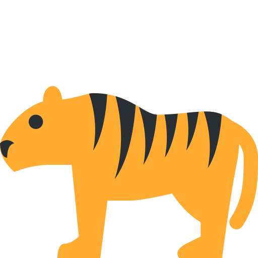 Tigre as drawn by Twitter / X in Twemoji 2.1