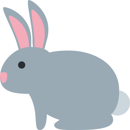 Hase as drawn by Twitter / X in Twemoji 2.1