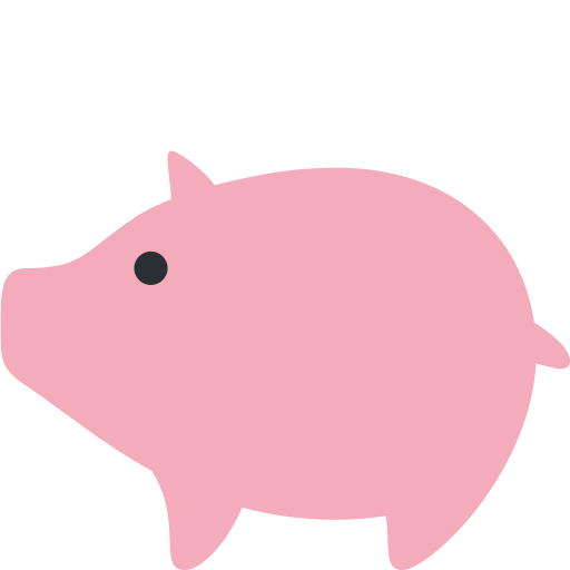 Pig as drawn by Twitter / X in Twemoji 2.1